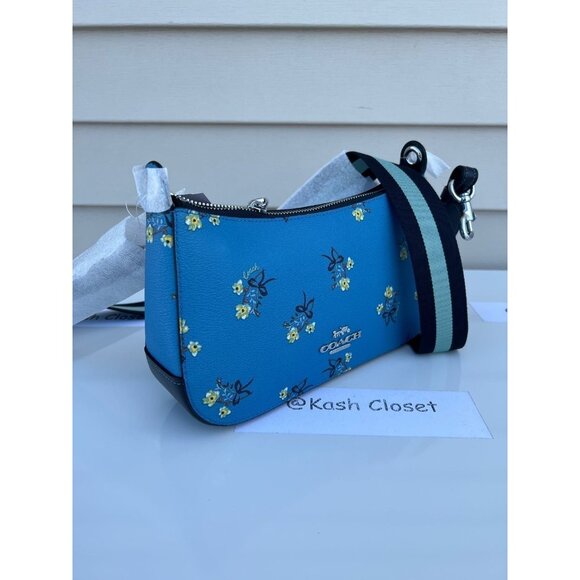 Coach crossbody bag Jes baguette floral bow print - Picture 2 of 11